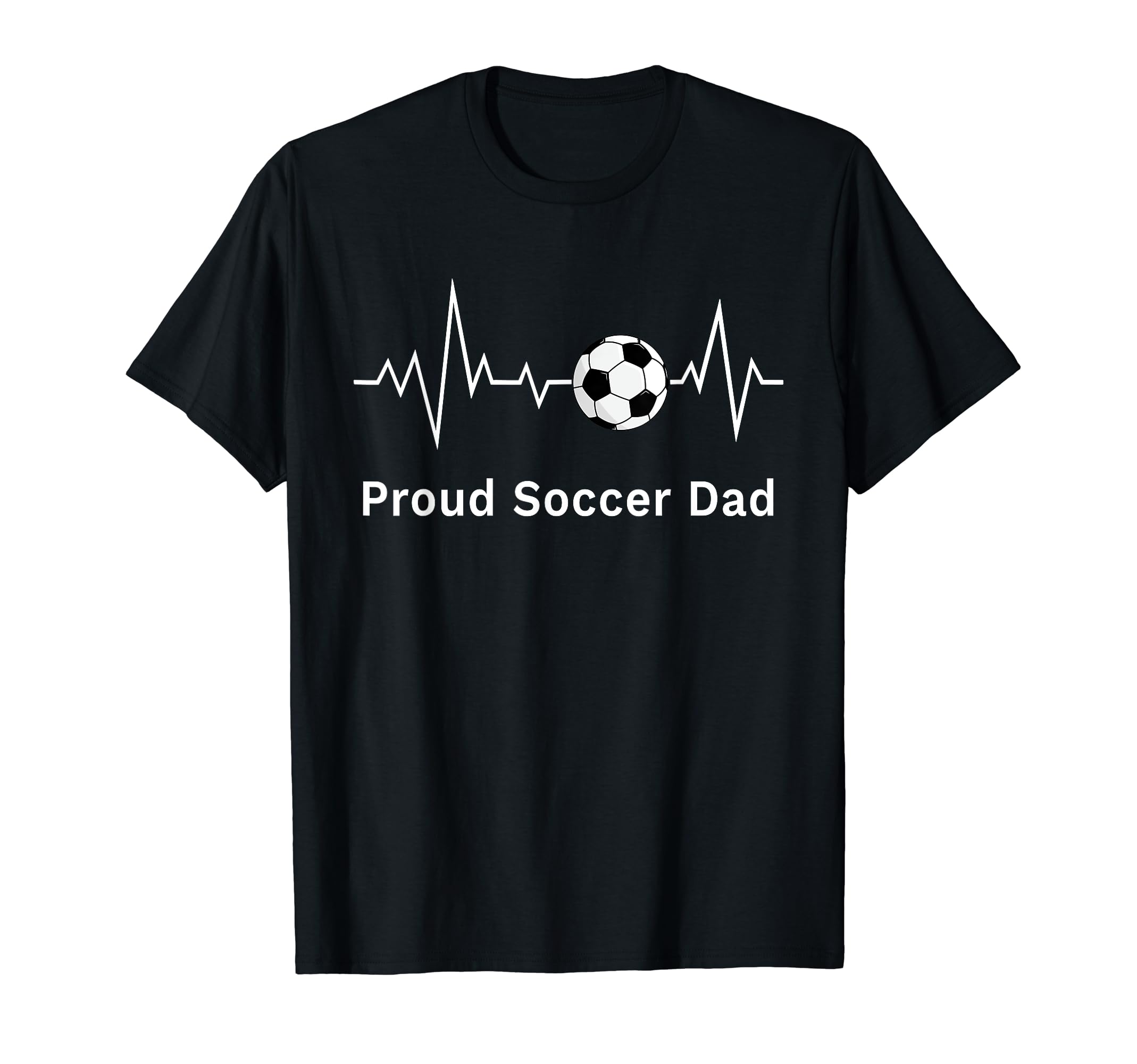 Soccer Father Proud Soccer Dad Heartbeat T-Shirt - Minimalist Print Unisex