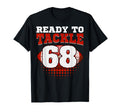 Football 68Th Birthday Player T-Shirt - Casual Everyday Wear for Adults