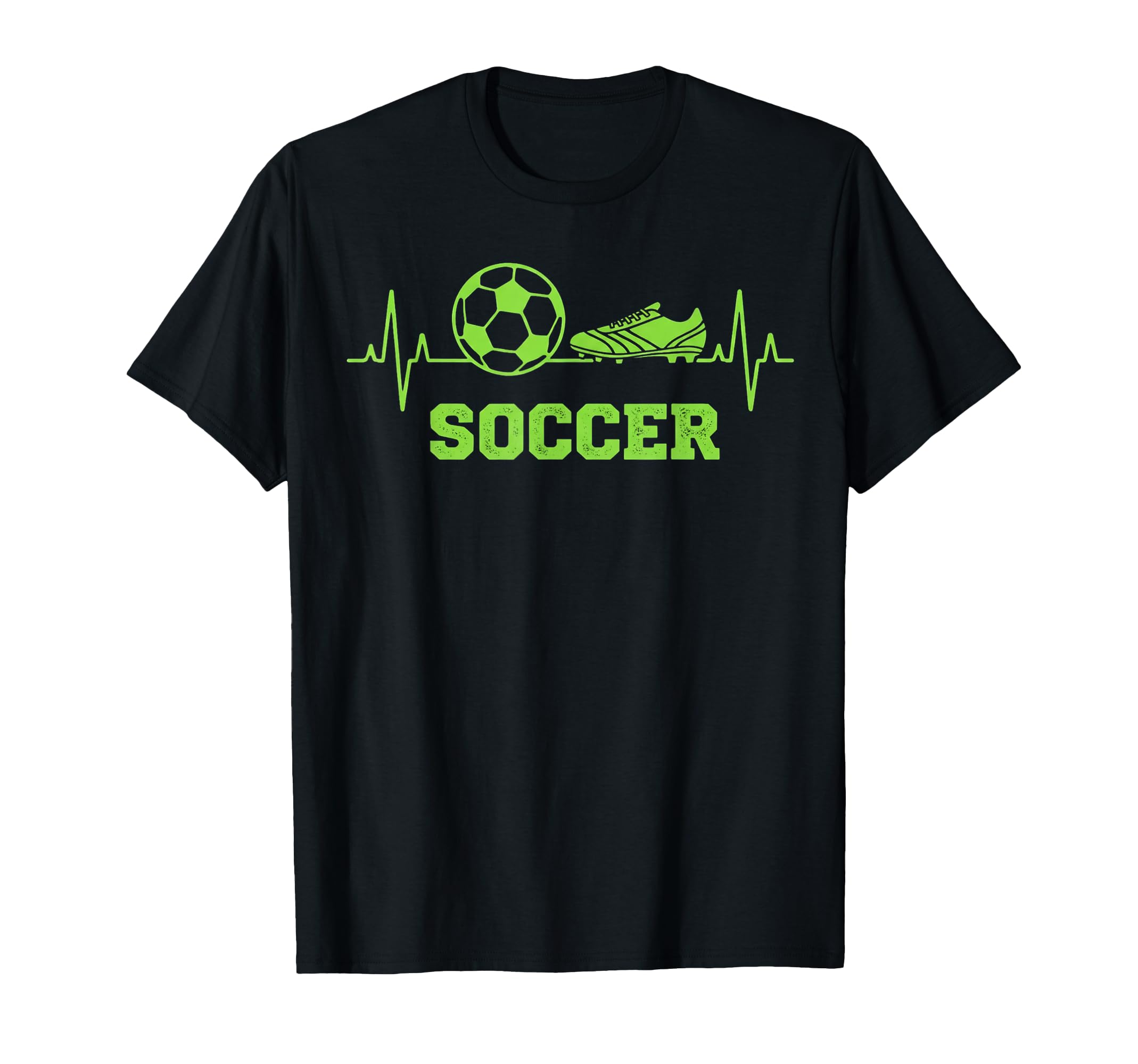 Soccer Heartbeat Pulse Ball Cleat T-Shirt - Aesthetic Graphic Men Women