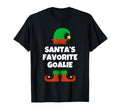 Santas Favorite Goalie Goalkeeper Goal T-Shirt - Novelty Apparel Unisex