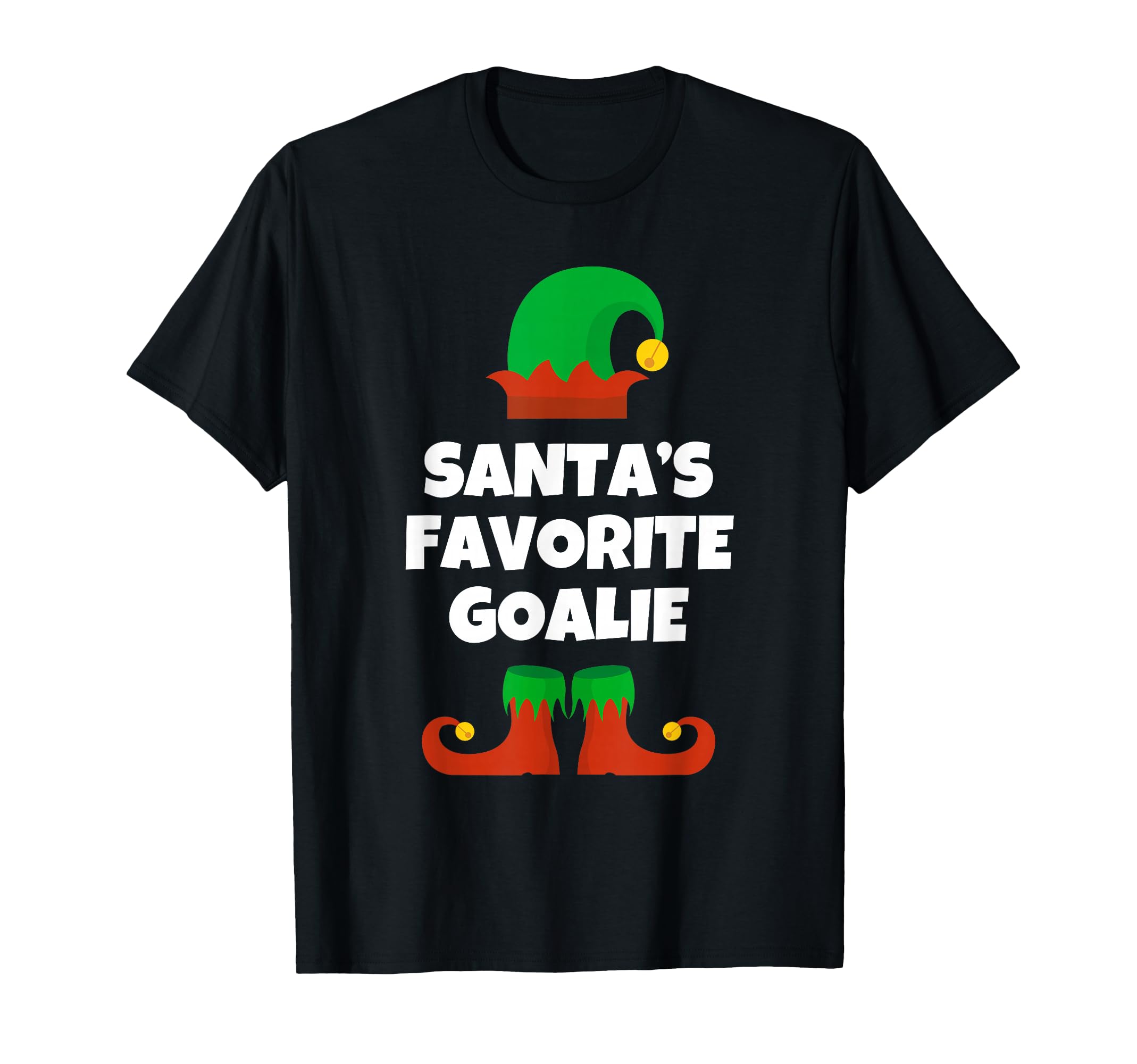 Santas Favorite Goalie Goalkeeper Goal T-Shirt - Novelty Apparel Unisex