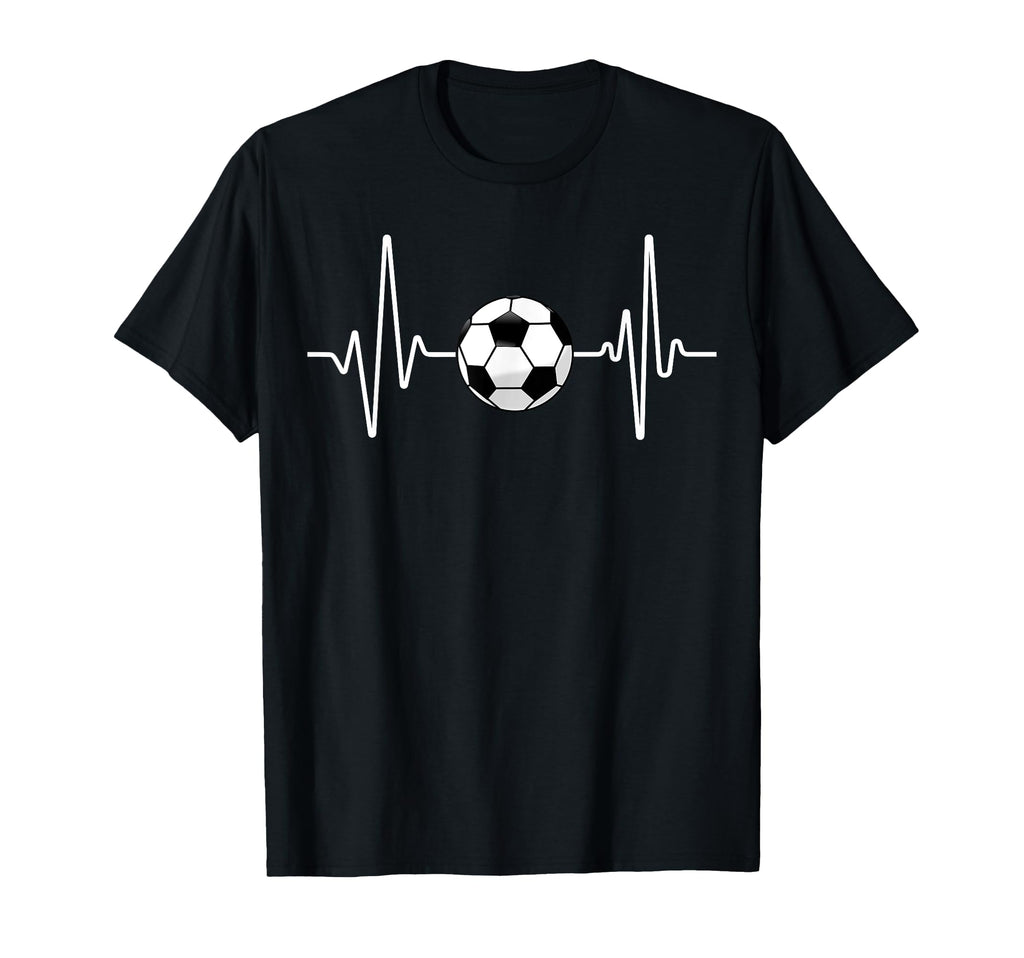 Soccer Heartbeat Football Lover T-Shirt - Minimalist Print Men Women