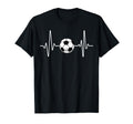 Soccer Heartbeat Football Lover T-Shirt - Minimalist Print Men Women