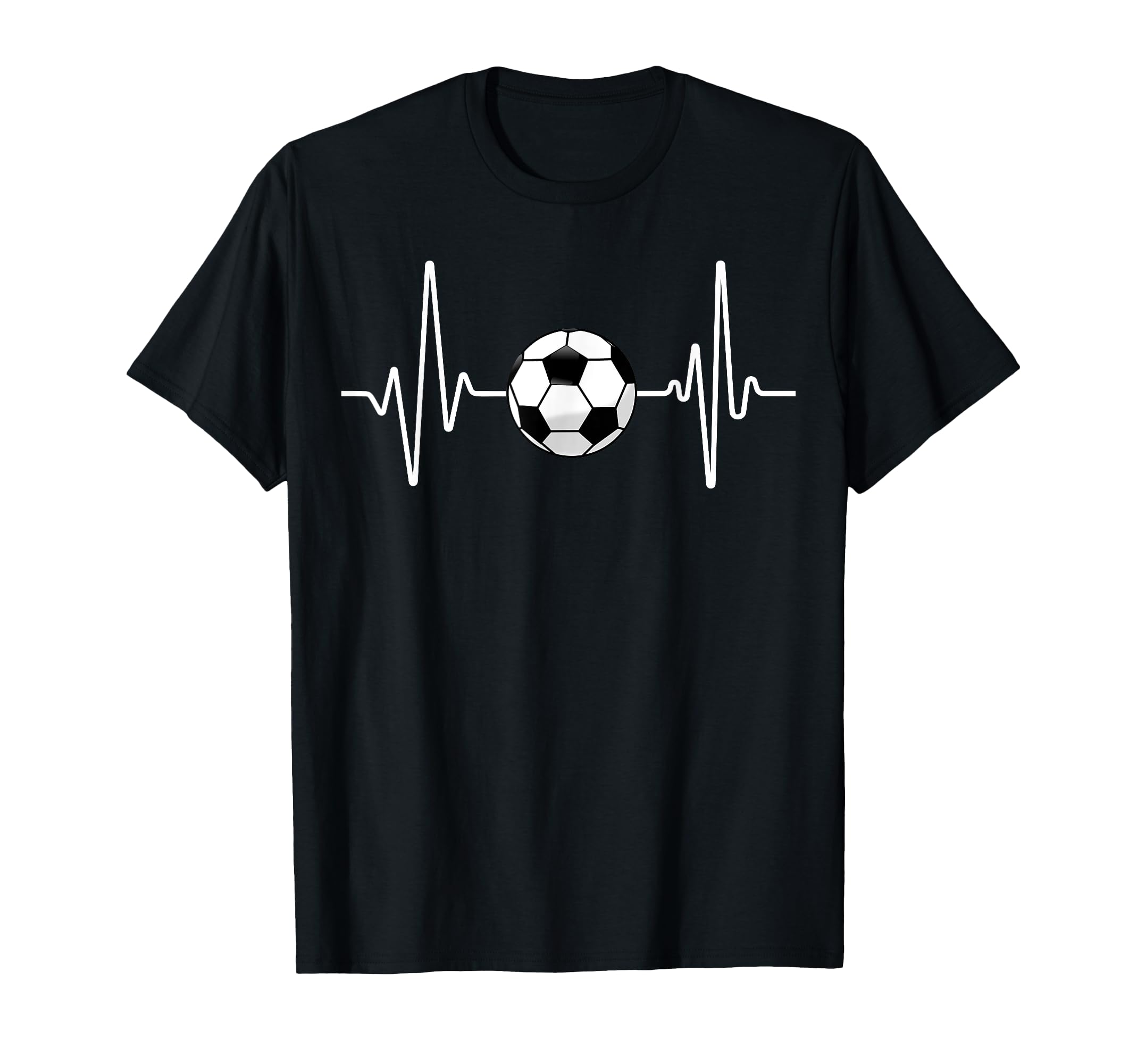 Soccer Heartbeat Football Lover T-Shirt - Minimalist Print Men Women