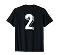 Number 2 Backside 80S 90S Team Jersey T-Shirt - Minimalist Print Men Women