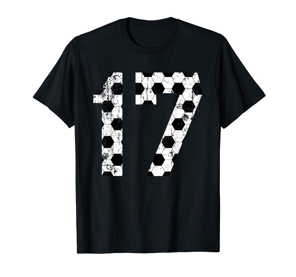 Soccer 17 Jersey Number T-Shirt - Casual Everyday Wear Men Women