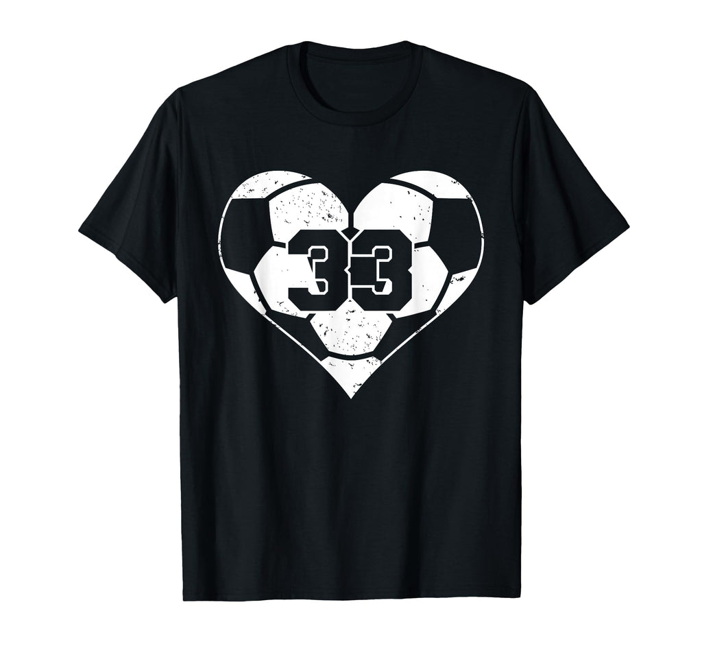 Soccer Number 33 Jersey Funny Soccer T-Shirt - Minimalist Print Men Women