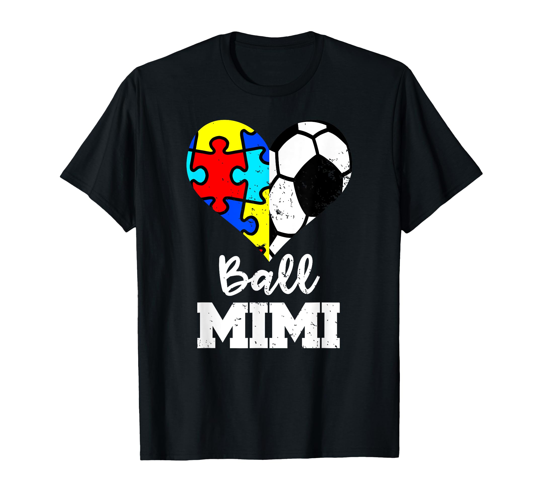 Autism Soccer Mimi Funny Autism Puzzle T-Shirt - Unique Graphic Men Women