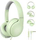 Kids Headphones with Microphone, Kids Headphones-94dB Volume Limited-Shareport, Foldable Wired Headphones