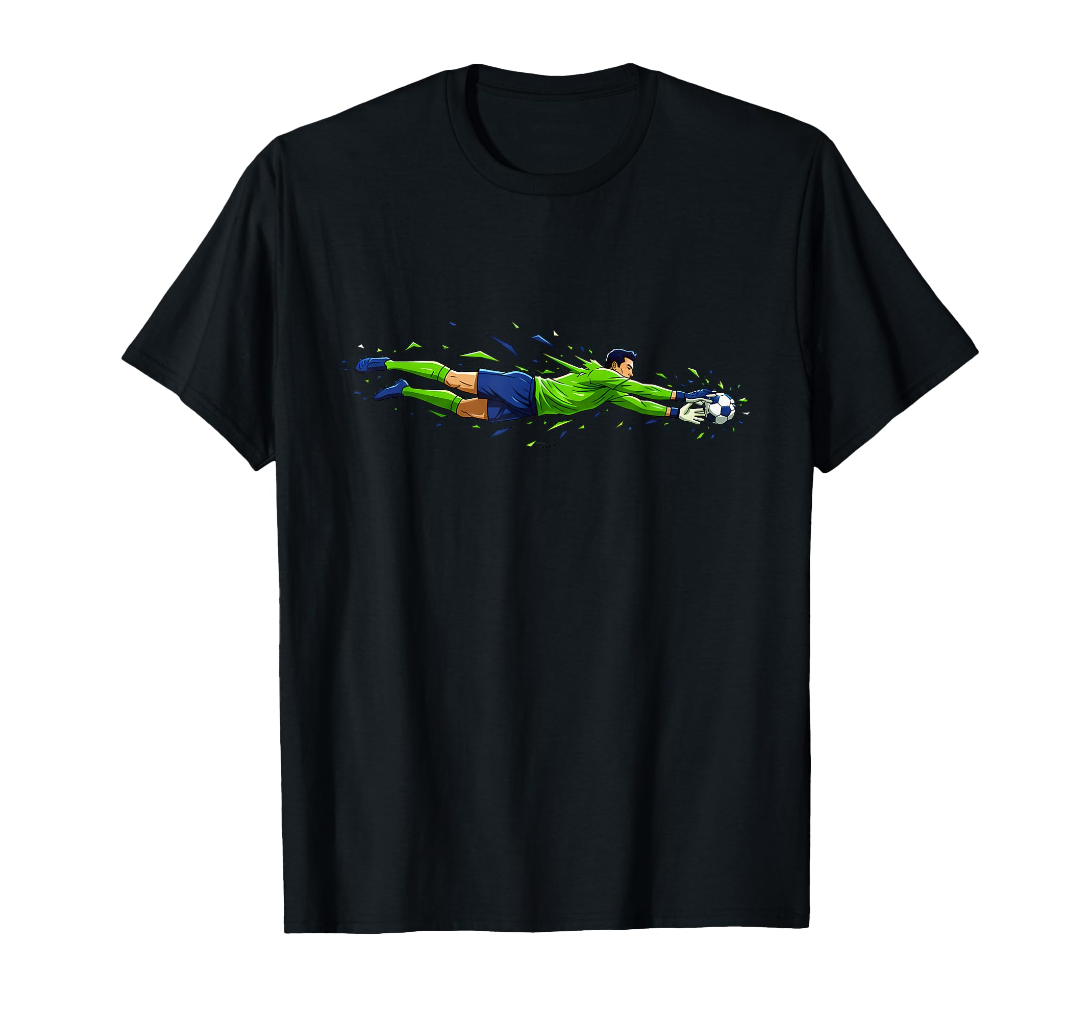 Football Soccer Goalkeeper Safe Comic T-Shirt - Minimalist Print for Adults