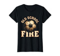 Old School Fire Soccer Ball T-Shirt - Novelty Apparel Unisex