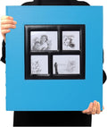 RECUTMS 600 Photos Photo Album 4x6, Large Capacity for Family Wedding Anniversary Baby Vacation Holds 600 Horizontal and Vertical Photos (Sky Blue)
