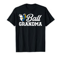 Ball Grandma Heart Volleyball Soccer Grandma T-Shirt - Graphic Print Unisex