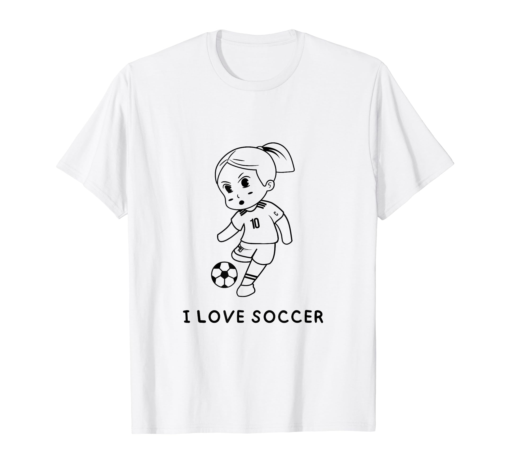 I Love Soccer T-Shirt - Custom Art Print Men Women
