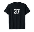 Number 37 80S 90S Soccer Team Jersey T-Shirt - Graphic Print for Adults