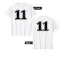 White 11 Number Eleven Team Birthday T-Shirt - Graphic Print for Adults