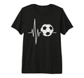 Heartbeat Soccer Player Ball T-Shirt - Casual Everyday Wear Men Women