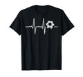 Heartbeat Soccer Player Ball Soccer T-Shirt - Custom Art Print Men Women