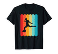 Soccer Player Silhouette Lines 80S T-Shirt - Aesthetic Graphic for Adults