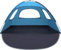 WhiteFang Beach Tent Anti-UV Portable Sun Shade Shelter for 3/4/6/8 Person, Extendable Floor with 3 Ventilating Mesh Windows Plus Carrying Bag, Stakes and Guy Lines