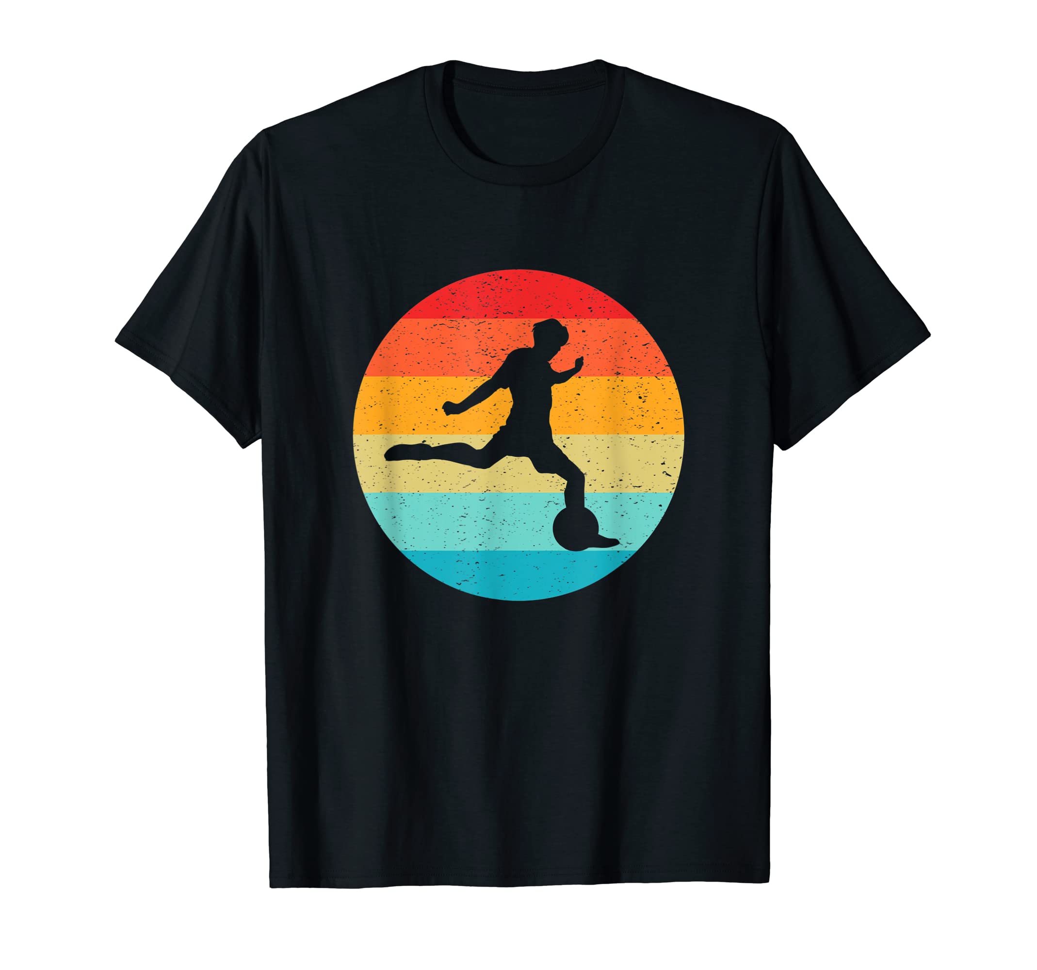 Soccer Player Silhouette Sunset 80S T-Shirt - Streetwear Style for Adults