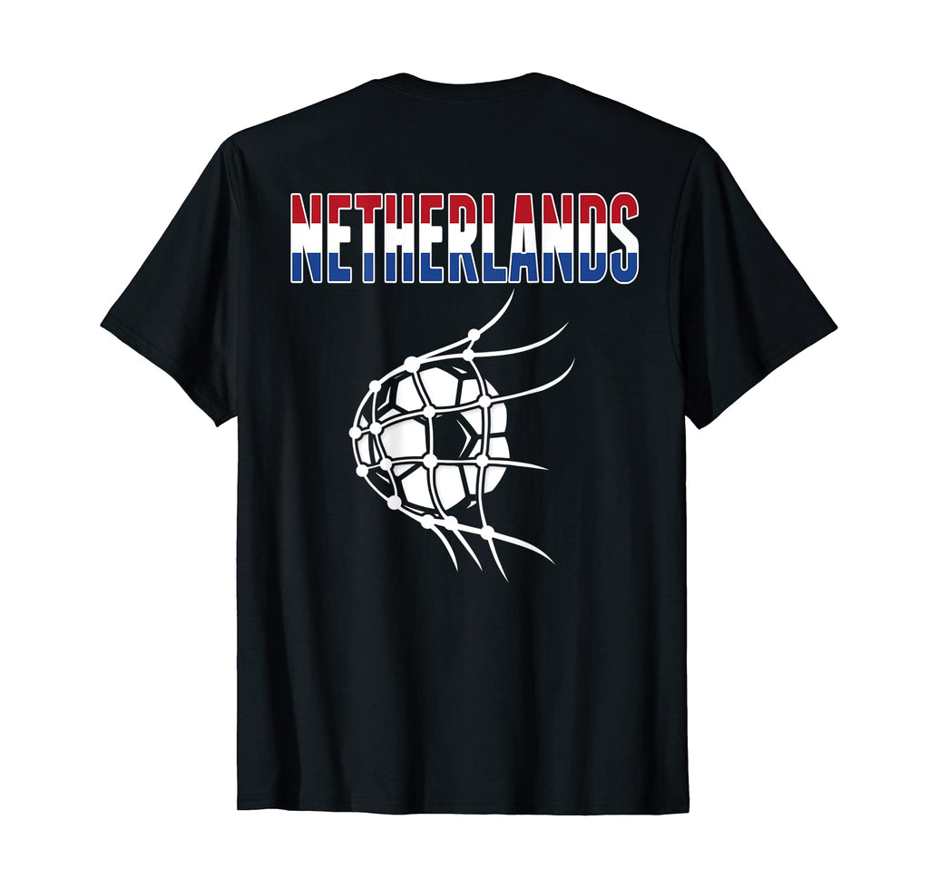 Netherlands Soccer Ball Net Support T-Shirt - Novelty Apparel Men Women
