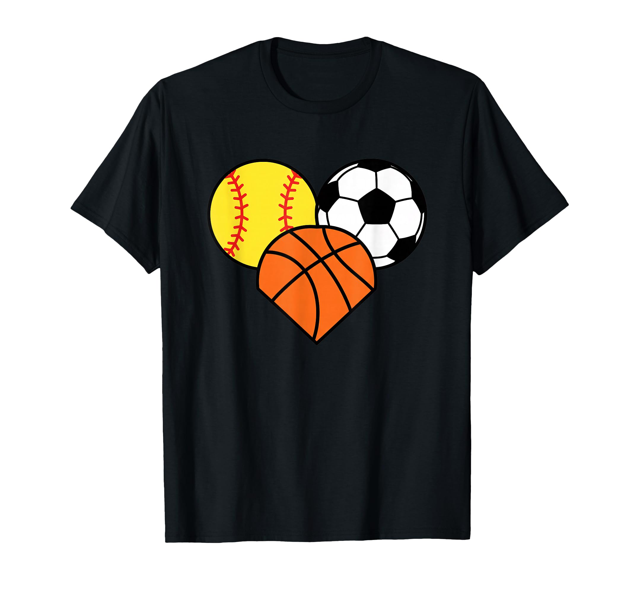 Mom Sports Heart Soccer Basketball T-Shirt - Minimalist Print Men Women