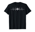 Heartbeat Soccer Player Ball Soccer T-Shirt - Custom Art Print Unisex