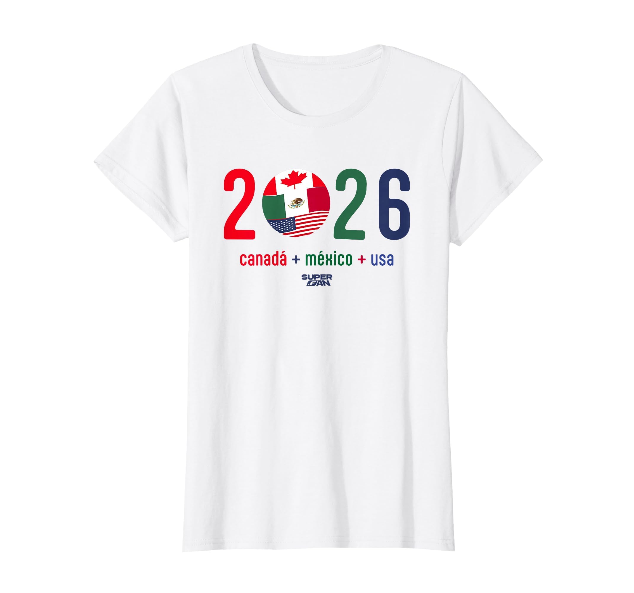 Superfan 2026 Canada Mexico Usa T-Shirt - Streetwear Style for Adults