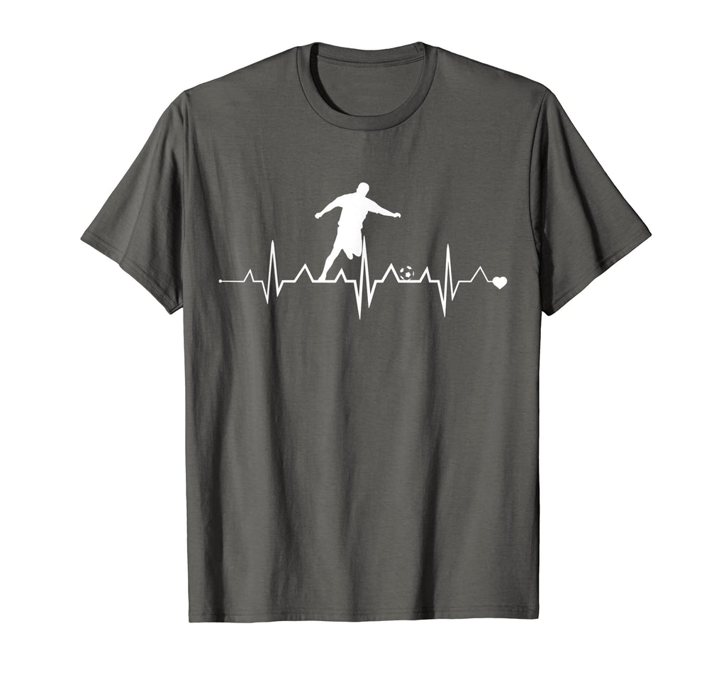 Football Player Heartbeat Soccer Pulse T-Shirt - Graphic Print for Adults