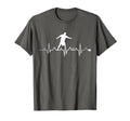 Football Player Heartbeat Soccer Pulse T-Shirt - Graphic Print for Adults