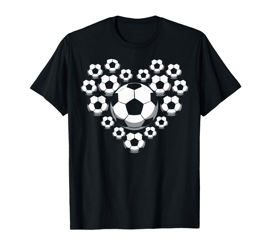 Valentines Day Soccer Heart T-Shirt - Streetwear Style Men Women