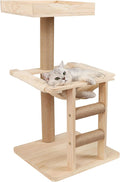 KVIDA Extra-Sturdy Wooden Cat Tree for Large Cats – Modern 3-Level Tower with Hammock, Anti-Tip Sisal Posts & Oversized Perch, Ideal for Indoor Big Cats & Multi-Cat Homes