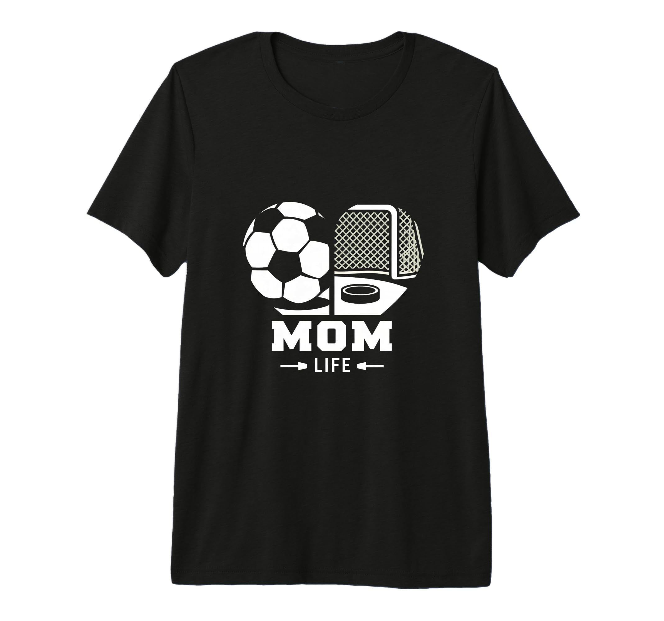 Mom Life Heart Funny Soccer Hockey Mom Tri T-Shirt - Trendy Graphic Unisex