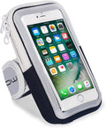 LENPOW Multifunctional Outdoor Sports Armband Sweatproof Running Armbag Casual Arm Package Bag Gym Fitness Cell Phone Bag Key Holder for iPhone 16 15 14 13 12 Pro MAX Plus Samsung Galaxy Note S24 S23