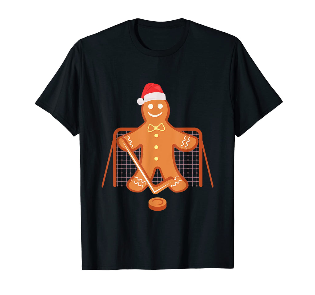 Hockey Goalie Gingerbread Goalkeeper T-Shirt - Casual Everyday Wear Unisex