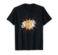 Goal Soccer Ball Net Comic Football Art T-Shirt - Graphic Print Men Women