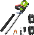 VIVOSUN 20" Cordless Hedge Trimmer, 20V Electric Bush Trimmer, 1400 RPM Shrub Trimmer, Dual-Action Laser Blade, 3/5" Cutting Capacity, Lightweight & Compact, 2Pcs Batteries and Fast Charger Included