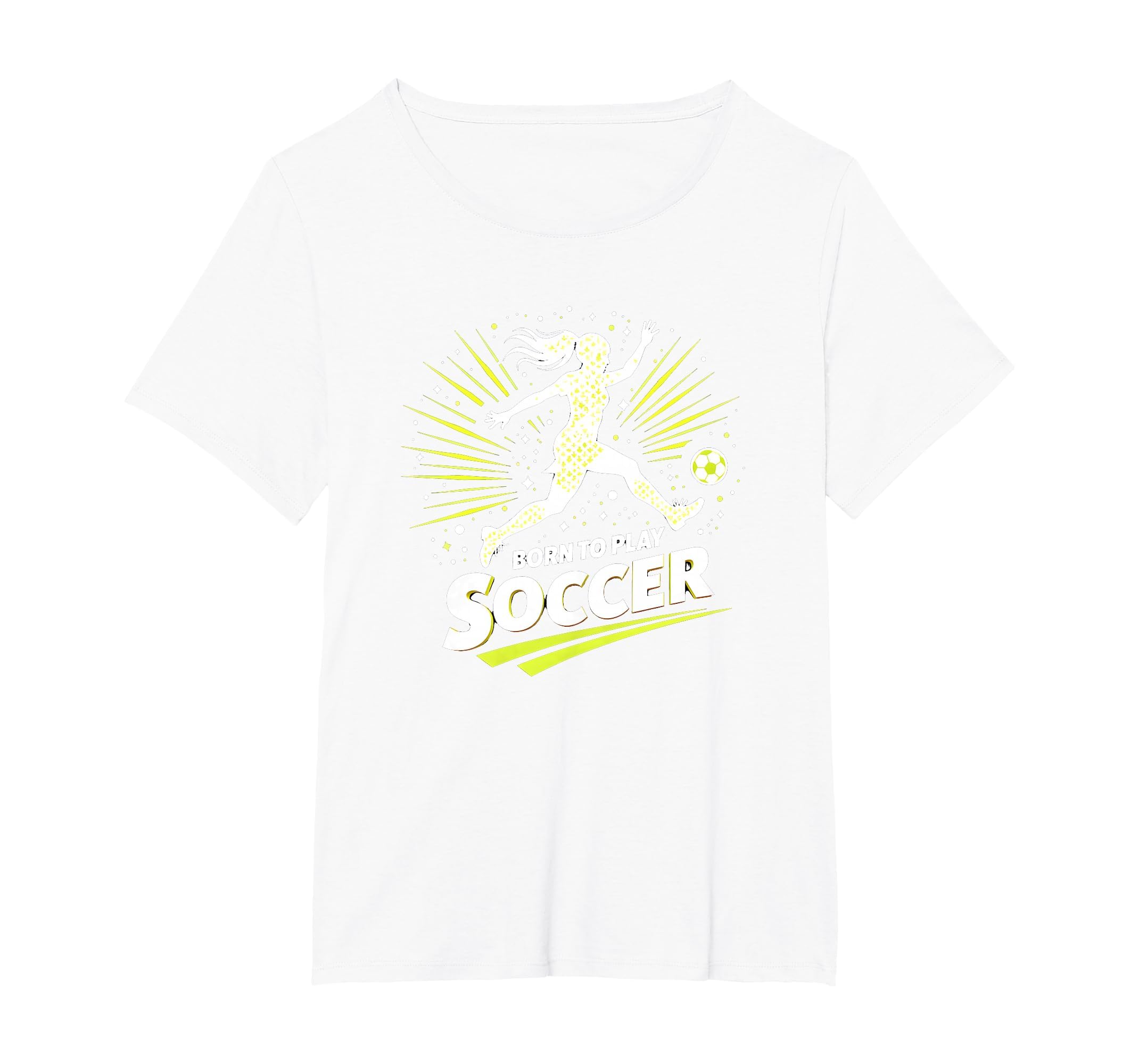 Born To Play Soccer Womens Inspirational T-Shirt - Novelty Apparel Unisex