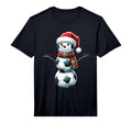 Soccer Balls Snowman Performance T-Shirt - Custom Art Print for Adults