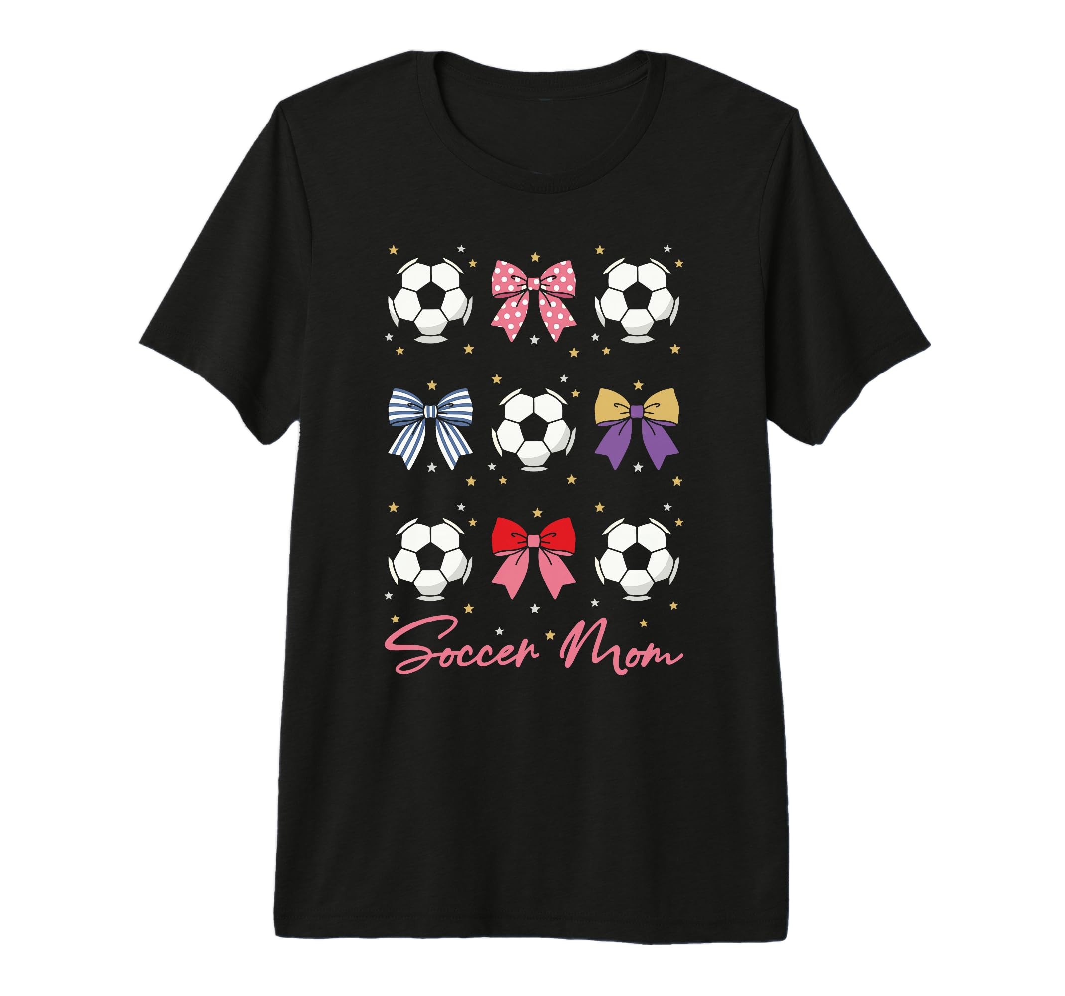 Soccer Bow Soccer Mom Tri Blend T-Shirt - Casual Everyday Wear Unisex