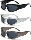 SOAR&EAGLE Y2K 3Pack Polarized sunglasses Wrap Around Men's Women's sunglasses Fashion Sport Shades Sun Glasses