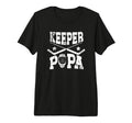 Mens Ice Hockey Keeper Papa Ice Hockey T-Shirt - Trendy Graphic Unisex