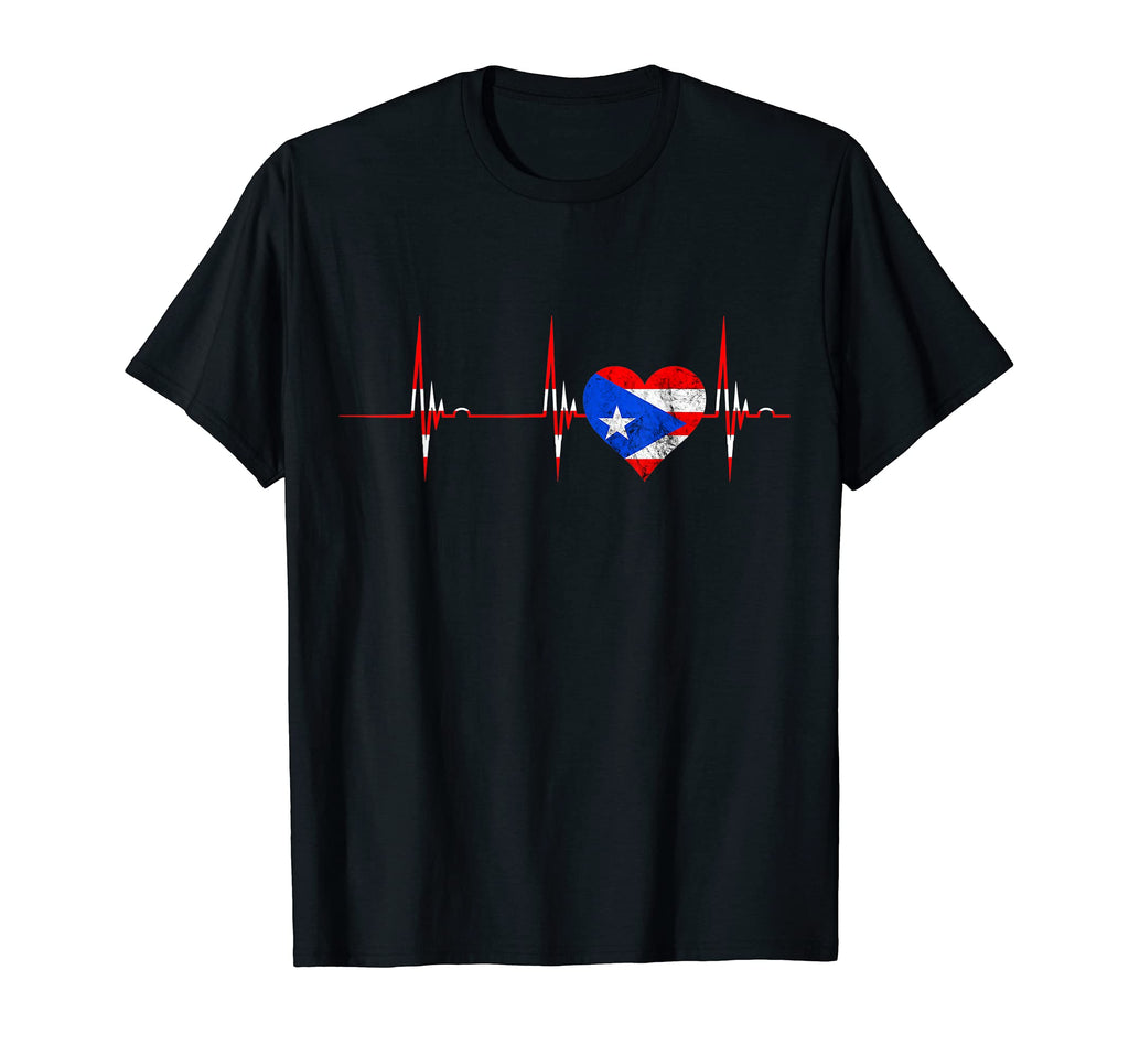 Puerto Rico Heart Puerto Rican T-Shirt - Casual Everyday Wear for Adults