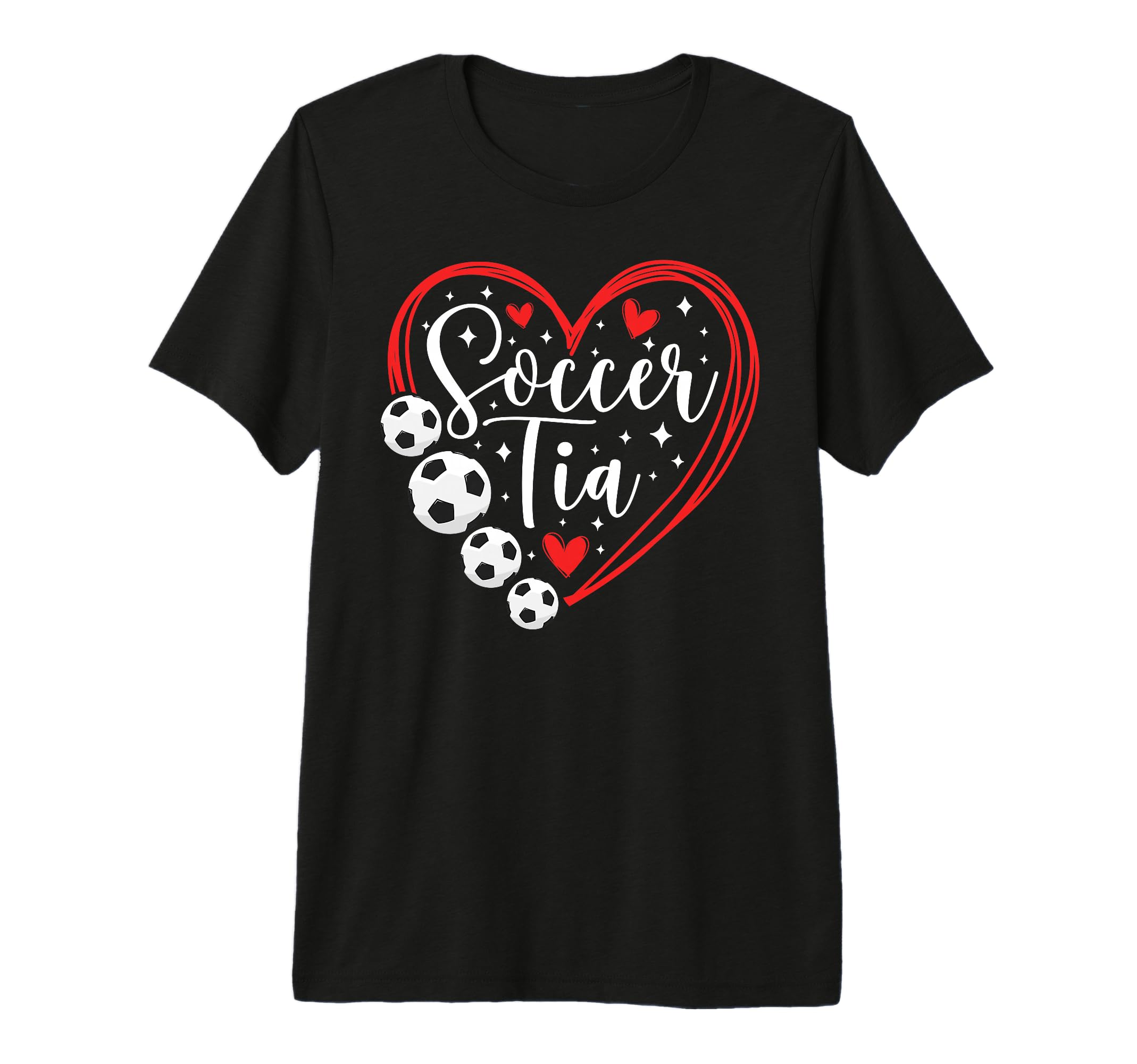 Soccer Tia Heart Tia Soccer Player T-Shirt - Fun Novelty Design for Adults