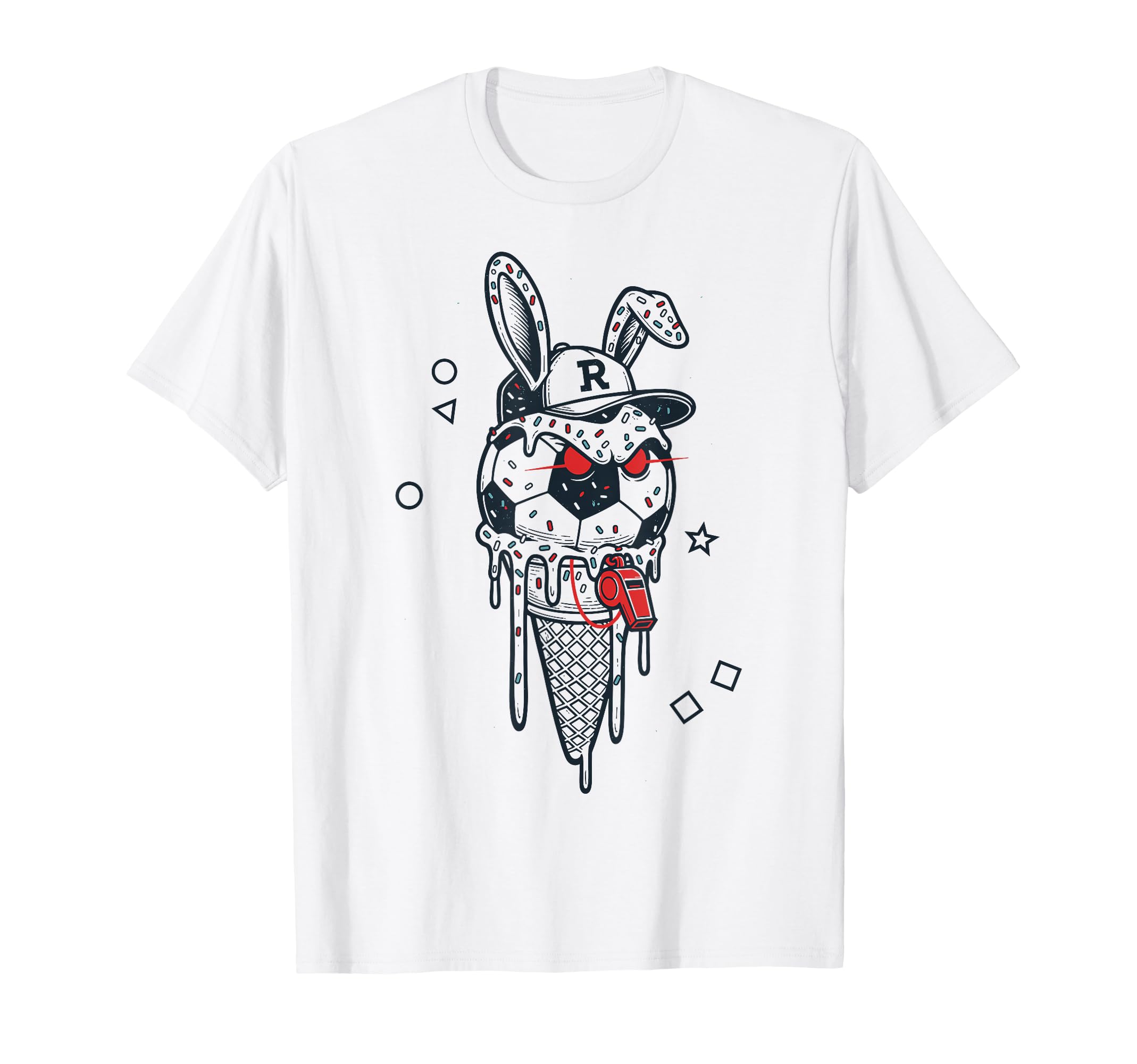 Soccer Bunny Referee Whistle Rabbit T-Shirt - Streetwear Style Men Women