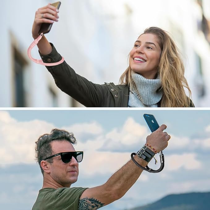 Phone Wrist Strap Lanyard Strap Adjustable, Anti Theft Wrist Lanyard with Slim Tether Tab fit iPhone and Most Cell Phone – Black