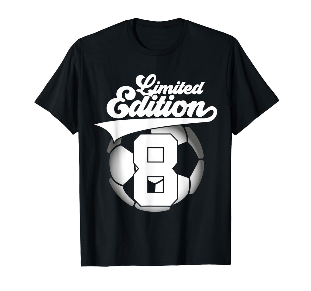 8 Years Football Soccer 8Th Birthday T-Shirt - Custom Art Print Men Women
