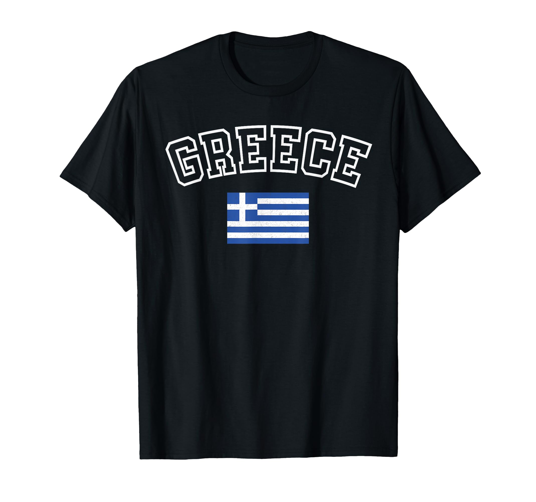 Greece Flag Distressed Heritage T-Shirt - Unique Graphic for Adults