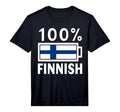 Finland Flag 100 Finnish Battery T-Shirt - Minimalist Print Men Women